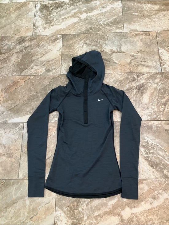 Nike Tops - Nike Women's Dri-Fit Wool Running Snap Hoodie Black Size XS